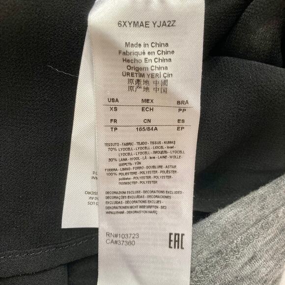 Armani Exchange women's layered tee soft wool jersey chiffon short sleeve top - Picture 9 of 11